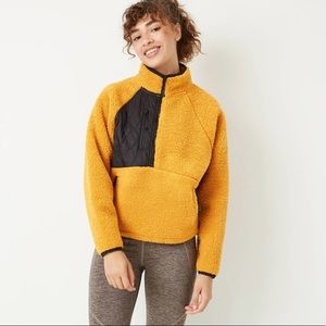 NWT Joy Lab Harvest Gold Sherpa Quarter Zip